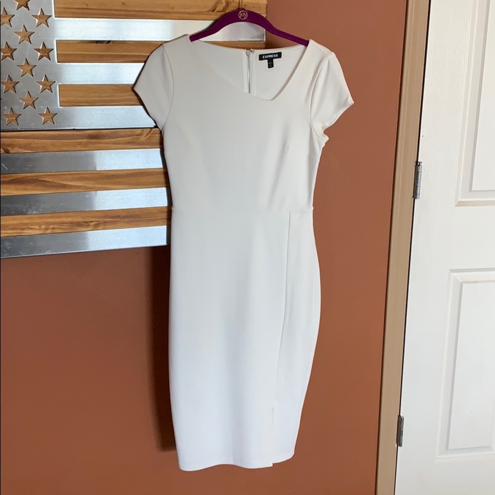 Cream white express sheath dress - never worn!